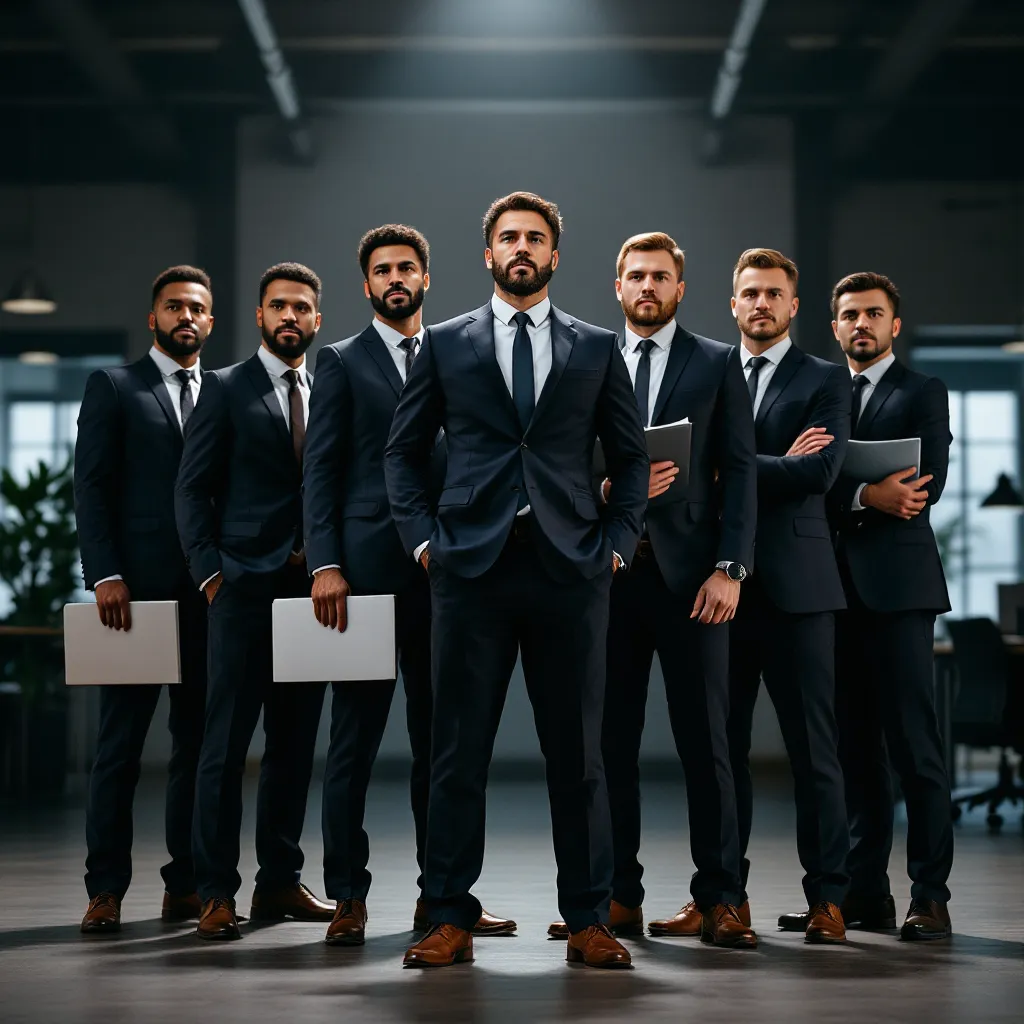 empowering users image with group of boys holding laptops in v formation facing camera